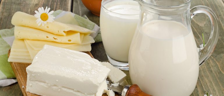 Молочные продукты при приеме Де-Нола